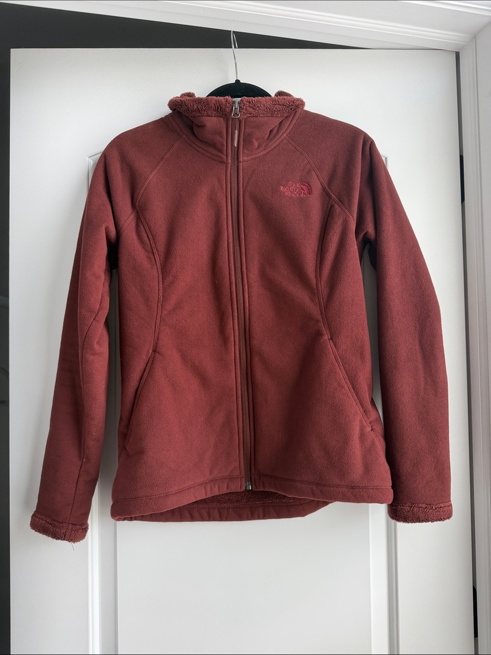 The North Face Women's Full-Zip Fleece Jacket - Brick Red (Maroon) NWOT